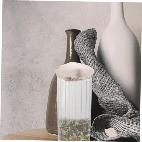 2-Piece Beige Cloth Airtight Jar Lids