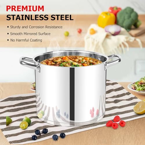 Precise 10 qt Tri-Ply stainless steel stock pot