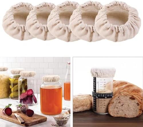 5-Piece Cloth Jar Covers for Canning Starters