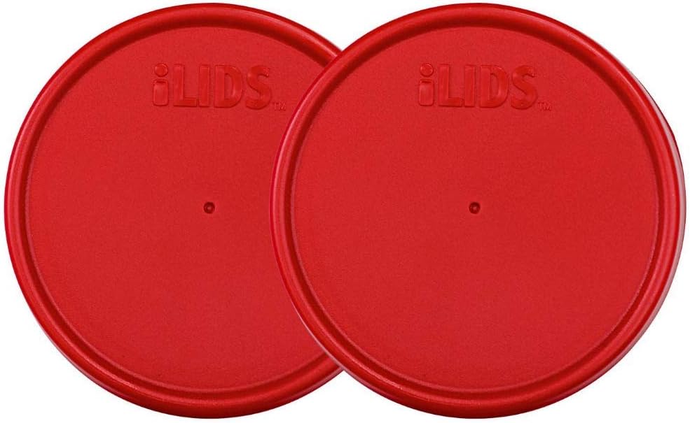 Mason Jar Storage Lid Wide Mouth Red