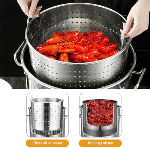 AIZYR Stock Pot Turkey Fryer with Basket 35cm