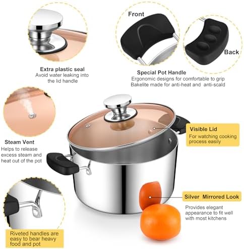 Elegant 4-Quart Stock Pot