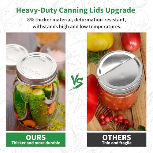 Esuduky 52Pcs Mason Jar Lid Set with Rings Canning sealing sealing Needs