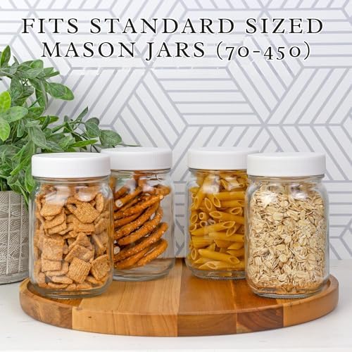 24-Piece White Plastic Lid Set with Liners
