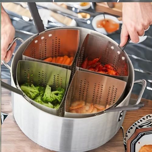 Versatile 5-Piece Multipot Set for Pasta Vegetables