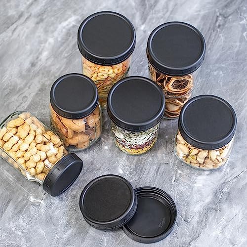 Organic Mason Jar Lids with Silicone Rings