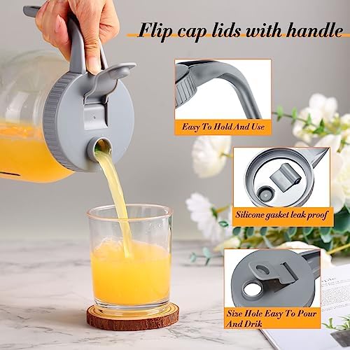 Dandat Mason Jar Lids with Handle