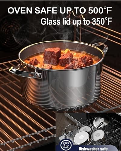 6 Quart Dutch Oven Pot with Glass Lid