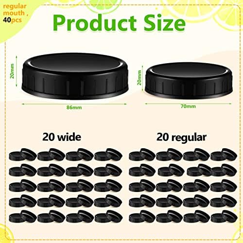 40-Piece Set Mason Jar Lids for Canning and Storage