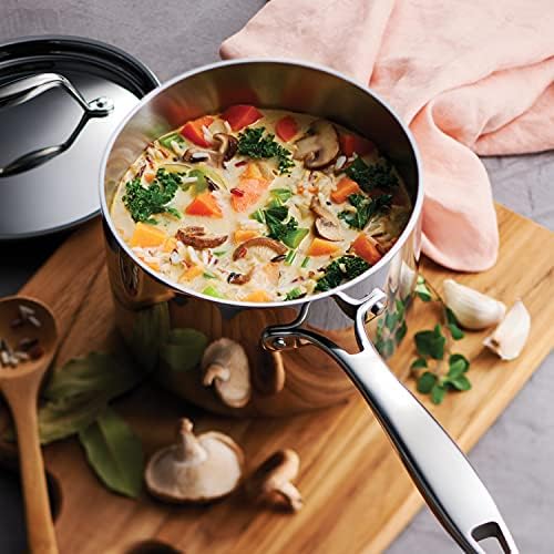 Durable 2-Quart Stainless Steel Saucepan with Lid