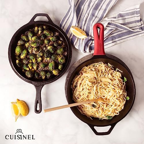 Cuisinel Ultimate 2-in-1 Cast Iron Skillet Lid