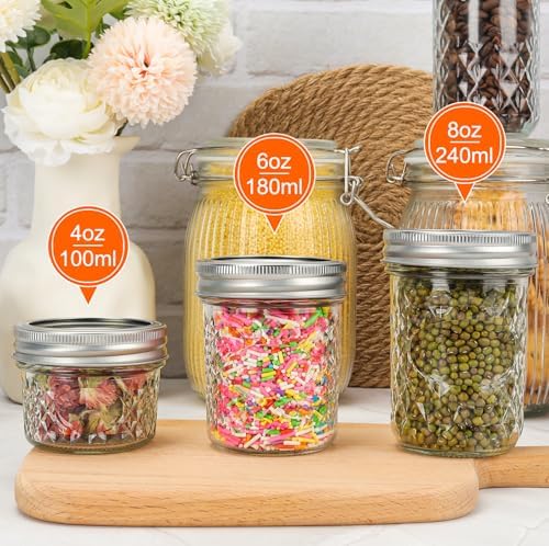 40-Piece 4oz Clear Glass Mason Jars