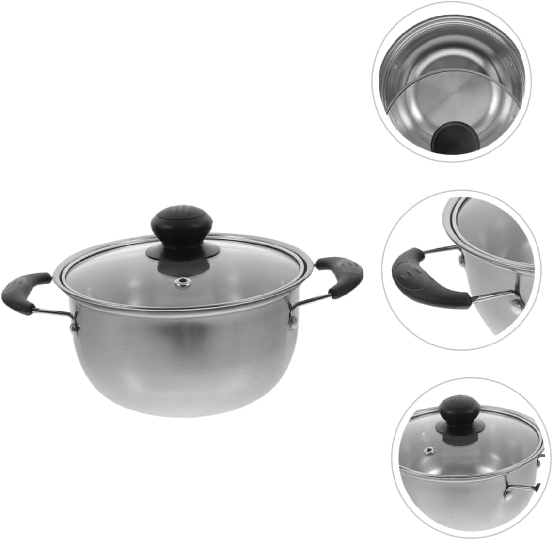 Stainless Steel Soup Pot with Lid Small Cooking Pot for Home Use