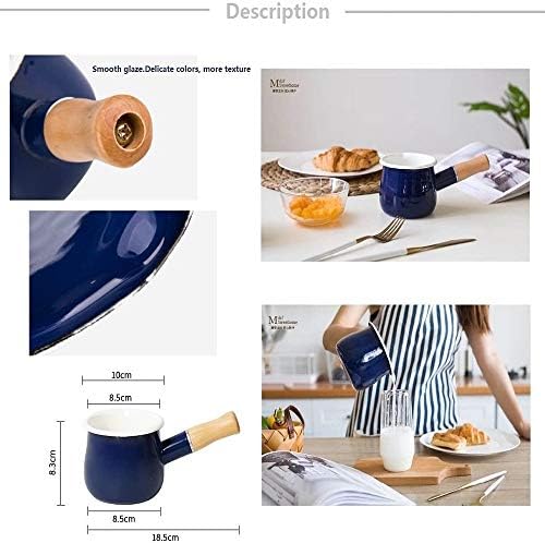 YumCute Home Small Enamel Milk Pot Heat-Conductive Kitchen Pan