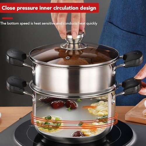POCREATION Double-Layer Stock Pot