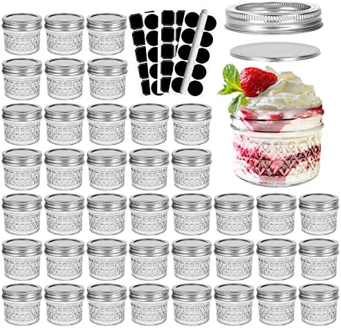 40-Piece 4oz Clear Glass Mason Jars