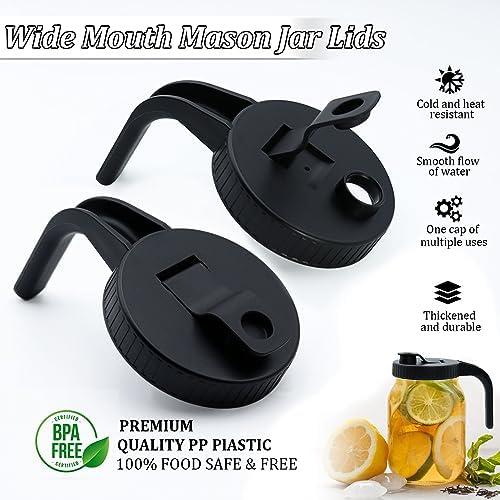 Durable Mason Jar Lids - Pour Spout Leak-Proof Reusable