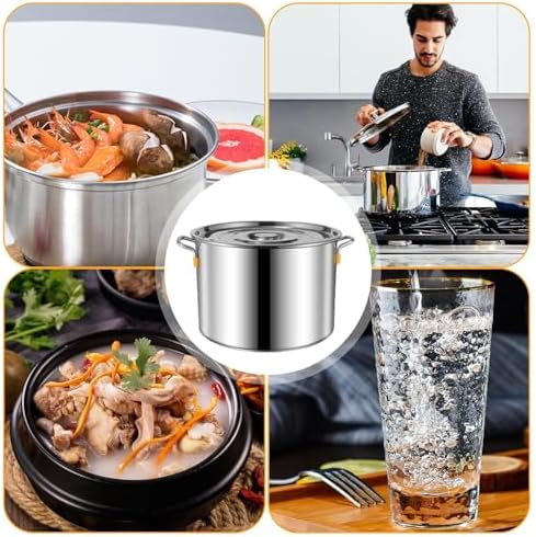 Versatile Stainless Steel Stock Pot - Easy to Use Family Kitchen Tool
