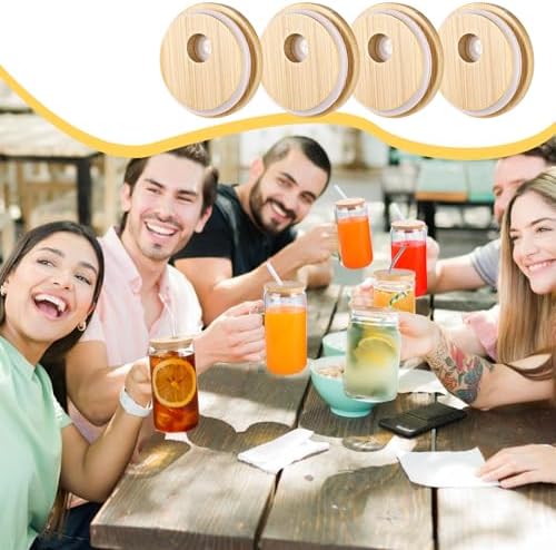 Bamboo Mason Jar Lids