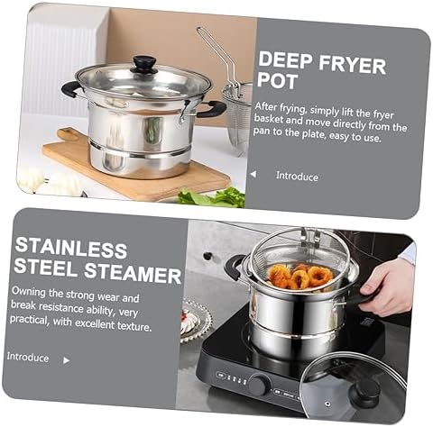 Stainless Steel Single-Handle Deep Fryer Pot for Pasta More