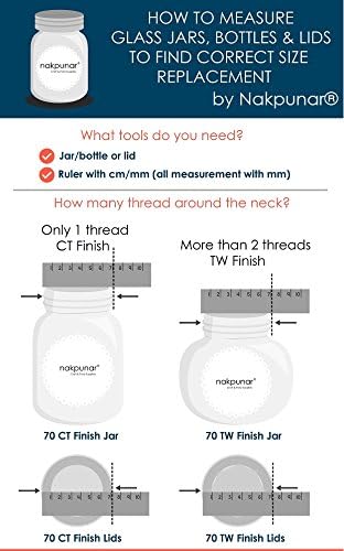 Nakpunar 24-Piece Canning Lids BPA-Free for Home Use