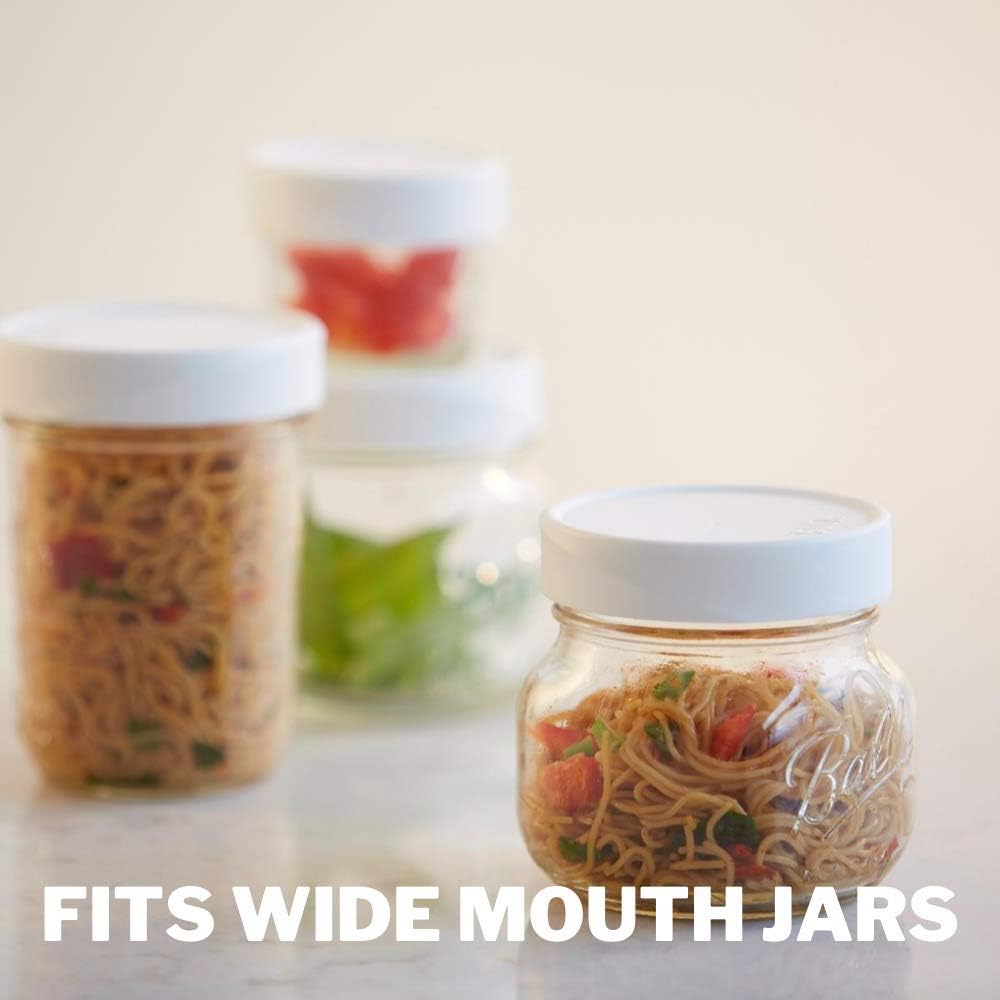 Mason Jar Storage Lid Wide Mouth Red