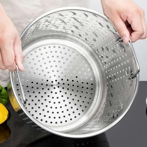 KFJZGZZStainless Steel Stock Pot Strainer Basket Insert - Design for Professional Use