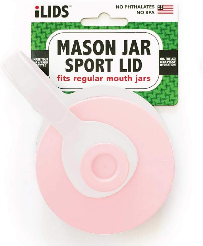 Sport Lid Pale Pink Mason Jar