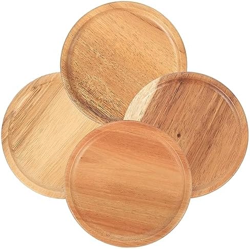 Cabilock 4-Piece Wide Mouth Wooden Jar Lids