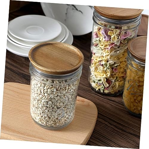 Zerodeko 2pcs Wooden Mason Jar Lids with Silicone Seal
