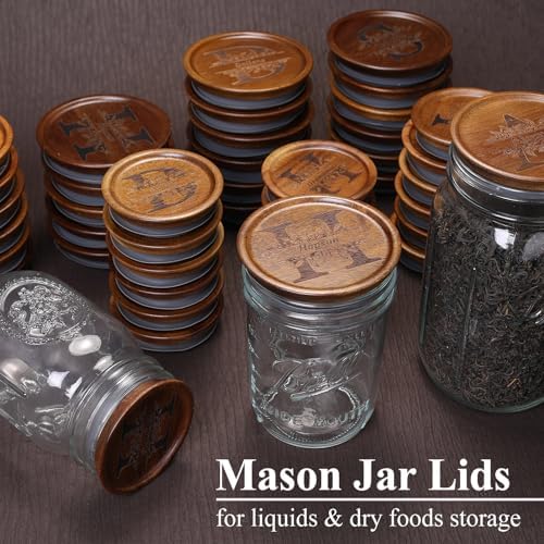 Natural Acacia Mason Jar Lid