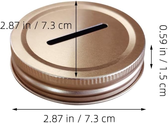 NUOBESTY Coin Slot Bank Lid 12pcs Mason Jar Canning Lid 1