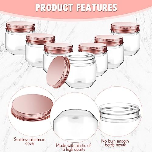 Tanlade 60 Pcs Clear Plastic Jars with Lids Fast