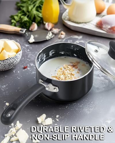 Perfect Nonstick 3-Qt Saucepan with Glass Lid