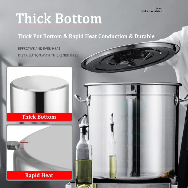 Sturdy Stainless Steel Stock Pot for Misp Chefs Home Cooks