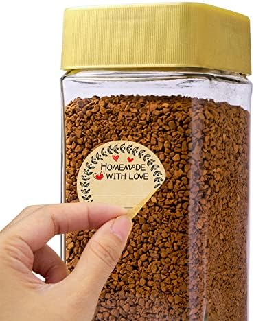500Pcs 2 Canning Labels with Homemade with Love
