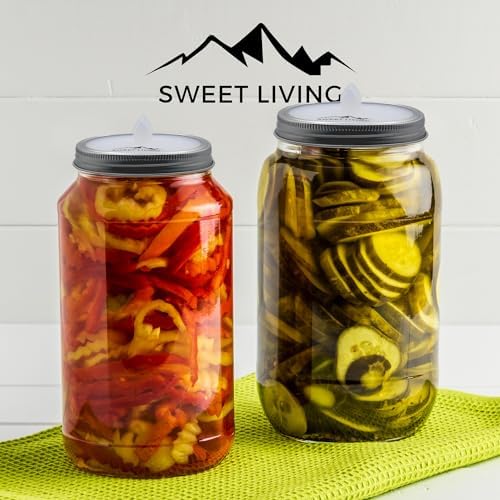Semi-Translucent Silicone Fermenting Lids for Mason Jars Pack of 4
