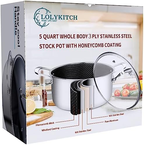Tri-Ply Hybrid Stockpot Non-Stick Oven and Dishwasher Safe