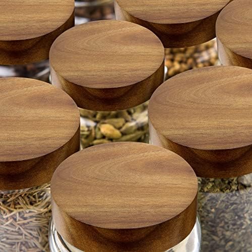 6-Piece Wooden Mason Lid Canning Jar Lids