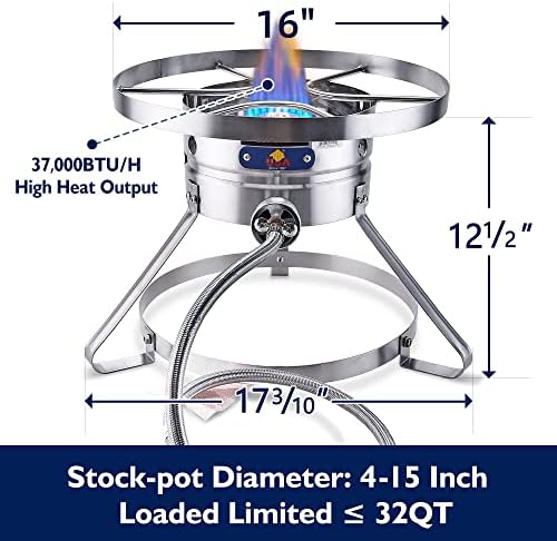 Portable Stockpot with Steamer for Outdoor Cooking
