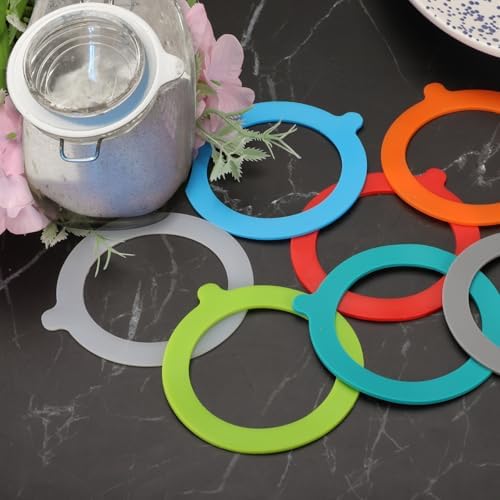9-Piece Silicone Gasket Set for Glass Jars Durable Leakproof Canning Seals