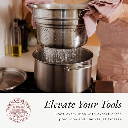 Made In 8 Quart Stock Pot with Lid and Pasta Insert