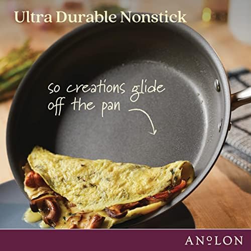 Best ChoiceAnolon Advanced Home 85Qt Nonstick Stockpot with Built-InSteamer Oven Safe