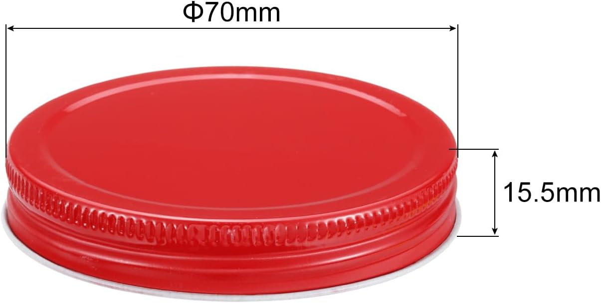 24-Piece Set Unique Airtight Mason Jar Lids Red Gift Pk