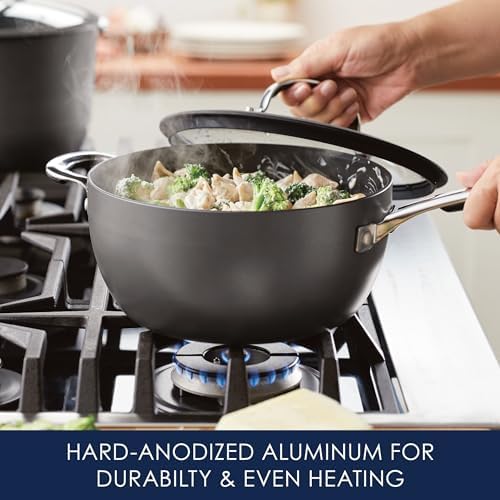 Master Your Cooking with Rachael Ray Hard Anodized Nonstick Saucier Pan