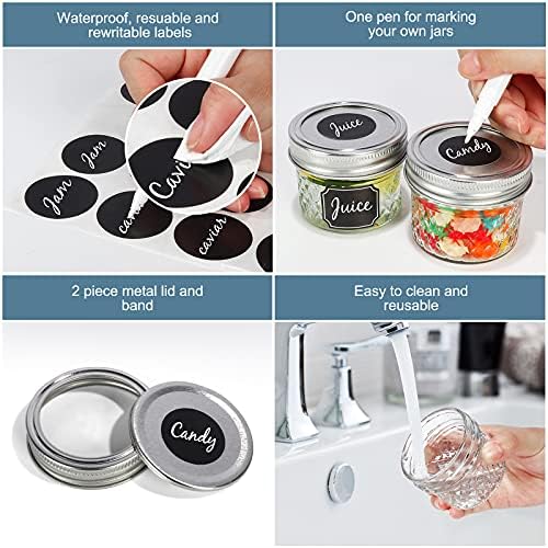40-Piece 4oz Clear Glass Mason Jars