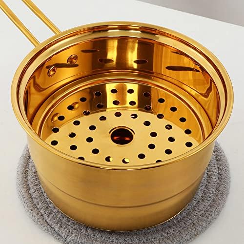BYEGOU Stainless Steel Rainbow Steamer Pot Set with Glass Lid