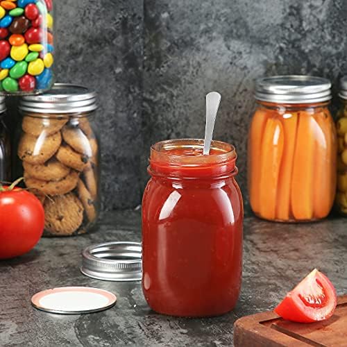 YEBODA 16 oz Wide Mouth Mason Jars