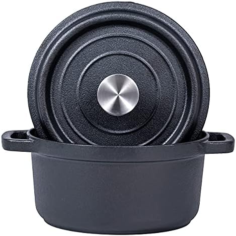 4 Quart Bruntmor Cast Iron Braising Pan with Lid and Handles