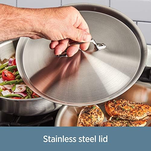 Premium All-Clad D3 Stockpot for Induction Oven 8 Quart 600F Silver